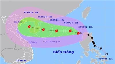 Bão Yagi tăng cấp, ảnh hưởng trực tiếp tới đất liền