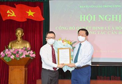 Ông Lê Quốc Minh được bổ nhiệm làm Phó Trưởng Ban Tuyên giáo Trung ương