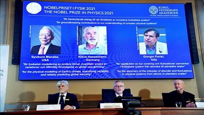 Nghiên cứu về khí hậu thắng giải Nobel Vật lý 2021