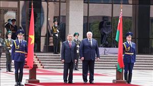 Lễ đón Tổng Bí thư Tô Lâm thăm cấp Nhà nước Cộng hòa Belarus