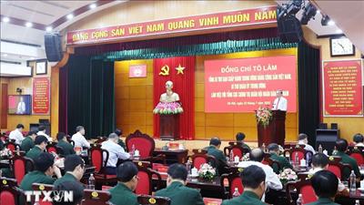 Tổng Bí thư: Xây dựng Quân đội vững mạnh về chính trị, gắn bó máu thịt với nhân dân