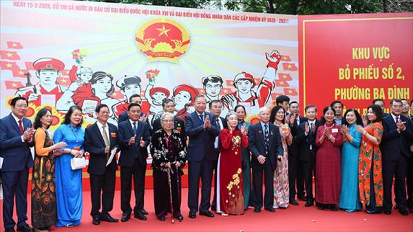 Tổng Bí thư Tô Lâm tham gia bầu cử tại phường Ba Đình, Hà Nội