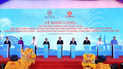 Hà Nội khởi công dự án trục không gian quốc lộ 1A