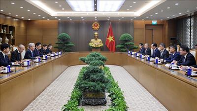 Thủ tướng Lê Minh Hưng làm việc với Chủ tịch Cơ quan Hợp tác quốc tế Nhật Bản