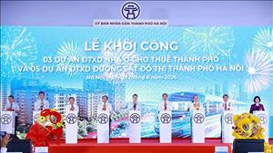 Thủ tướng Lê Minh Hưng dự lễ khởi công các dự án nhà ở cho thuê và đường sắt đô thị thành phố Hà Nội