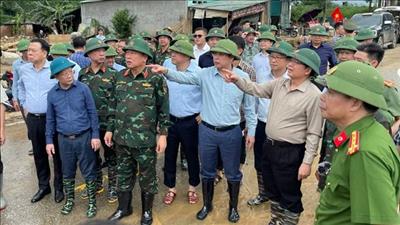 Đoàn công tác Chính phủ kiểm tra công tác khắc phục hậu quả mưa lũ tại Mường Than