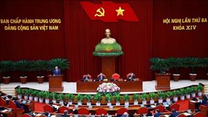 Thông cáo báo chí về ngày làm việc thứ ba Hội nghị lần thứ ba Ban Chấp hành Trung ương Đảng khóa XIV