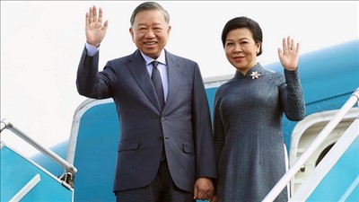 Tổng Bí thư, Chủ tịch nước Tô Lâm và Phu nhân lên đường thăm Nga, Pháp