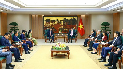Thủ tướng Lê Minh Hưng tiếp Bộ trưởng Bộ Thanh tra Campuchia